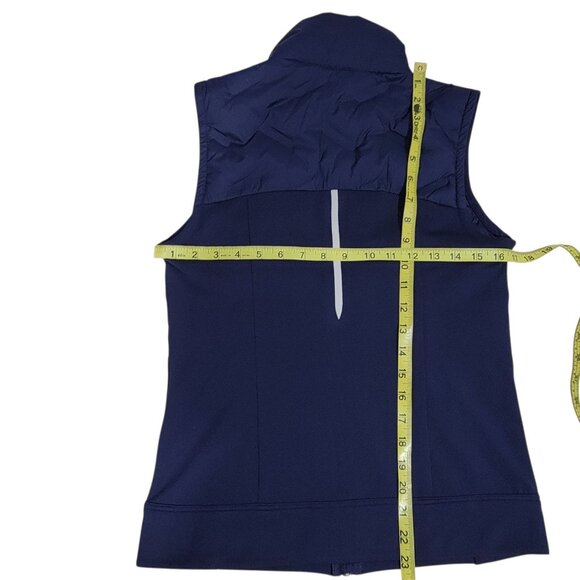 CALIA Cold Dash Run Vest Womens Size XS Blue Full Zip Quilted Jacket Zip Pockets - Picture 12 of 15